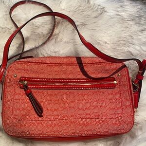 Red Coach crossbody bag
